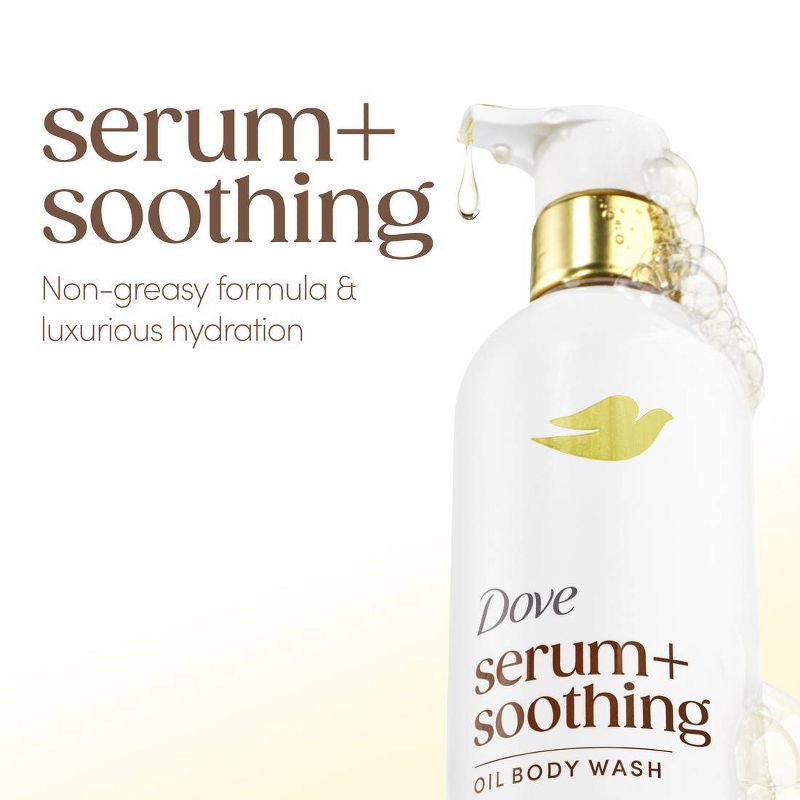 Dove Beauty Sandalwood Serum+Soothing Oil Body Wash - 50% Glycerin Serum - 15.3 fl oz