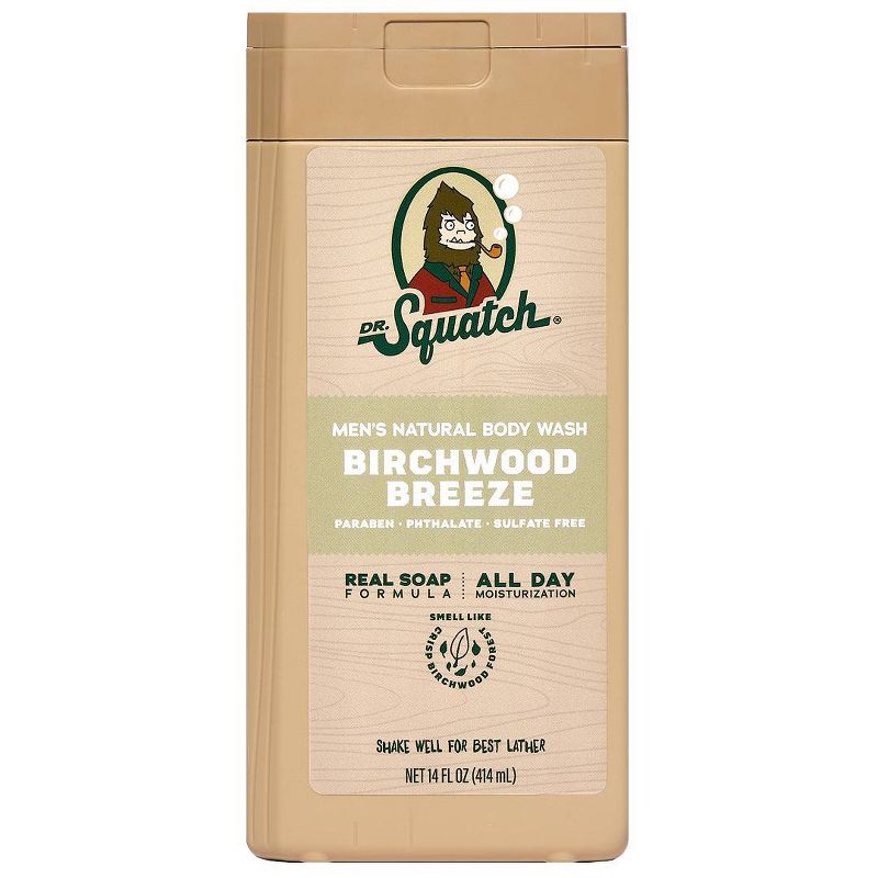 DR. SQUATCH Men's Natural Non-Exfoliating Body Wash - Birchwood Breeze