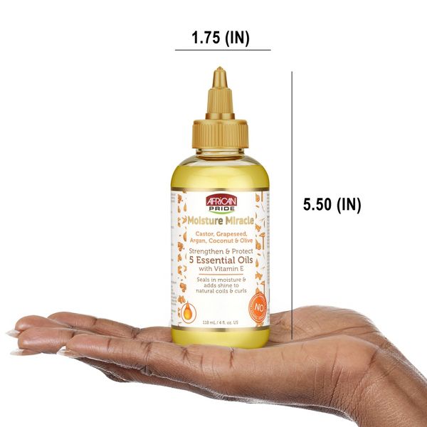 African Pride Hair Moisture Miracle Strengthen and Protect 5 Essential Oils - 4 fl oz