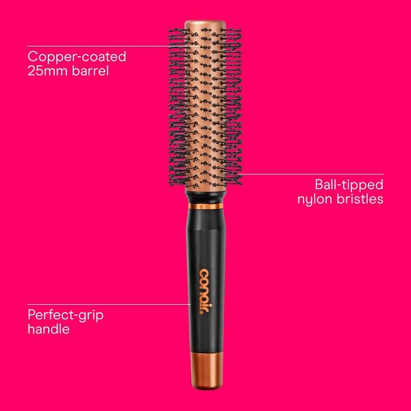 Conair Quick Time Blow Dry Nylon Bristle Round Hair Brush - Small Barrel