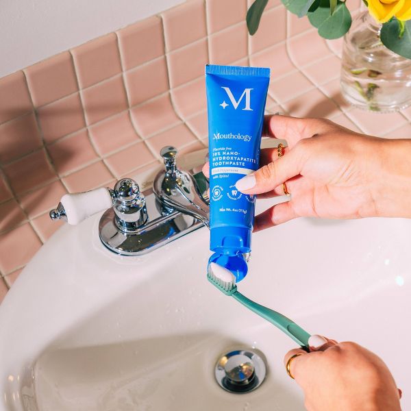 Mouthology 10% Nano Hydroxyapatite Fluoride-Free Sodium Lauryl Sulfate-Free Toothpaste - 4oz