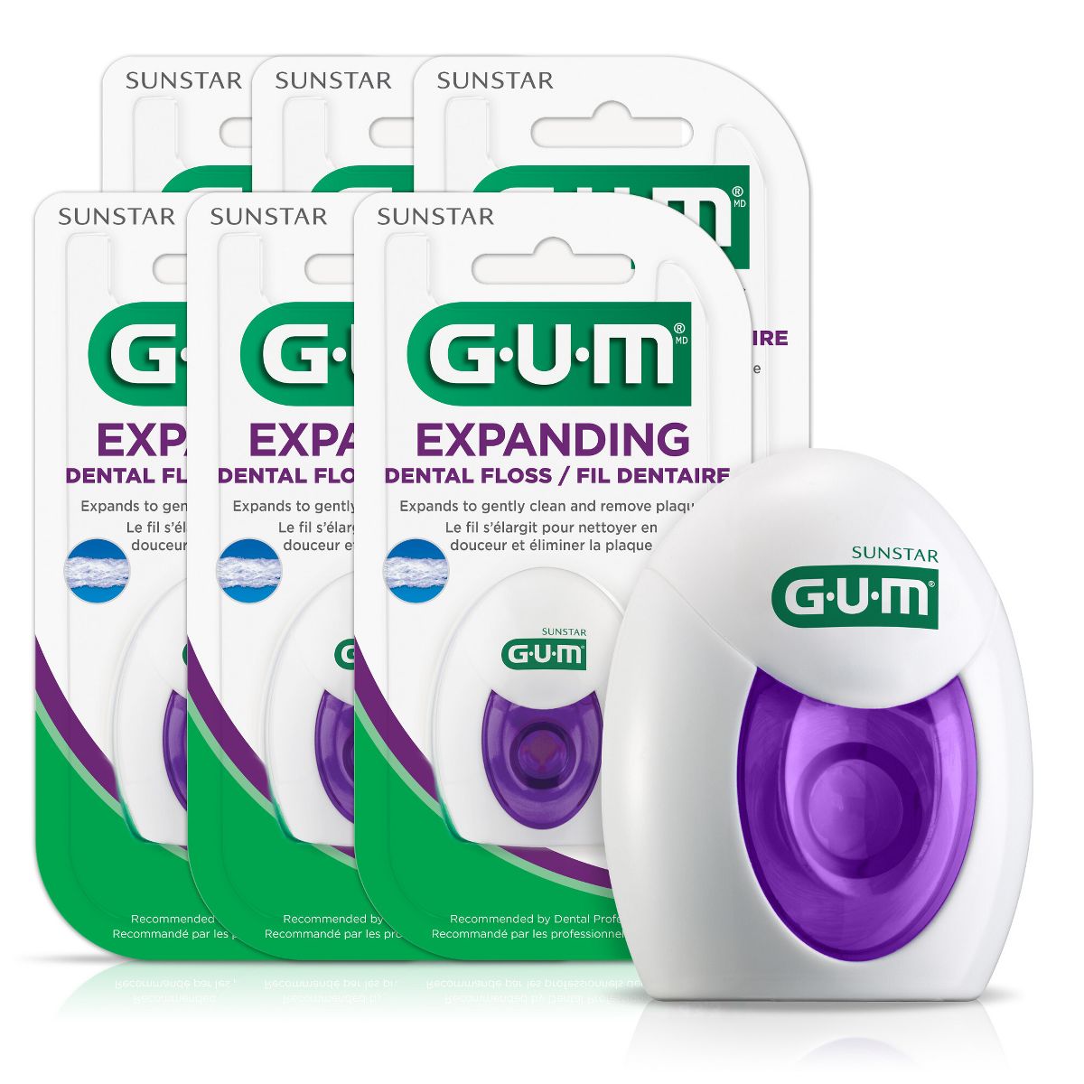 GUM Expanding Waxed Woven Dental Floss - Unflavored - 6ct
