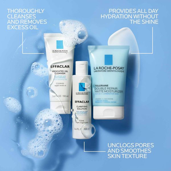La Roche Posay Effaclar Acne Daily Essential Kit - 3ct