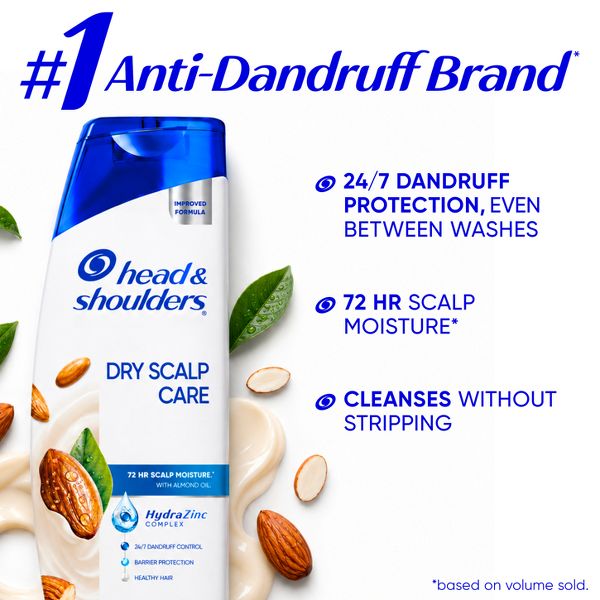 Head & Shoulders 2-in-1 Dandruff Shampoo and Conditioner, Anti-Dandruff Treatment, Dry Scalp Care for Daily Use, Paraben-Free - 12.5 fl oz