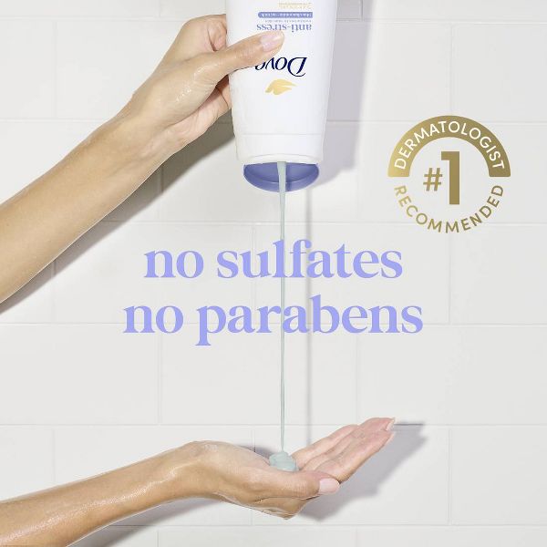 Dove Beauty Anti-Stress Body Wash Pump - Blue Chamomile & Oat Milk 24hr Lotion-Soft Skin - 30.6 fl oz
