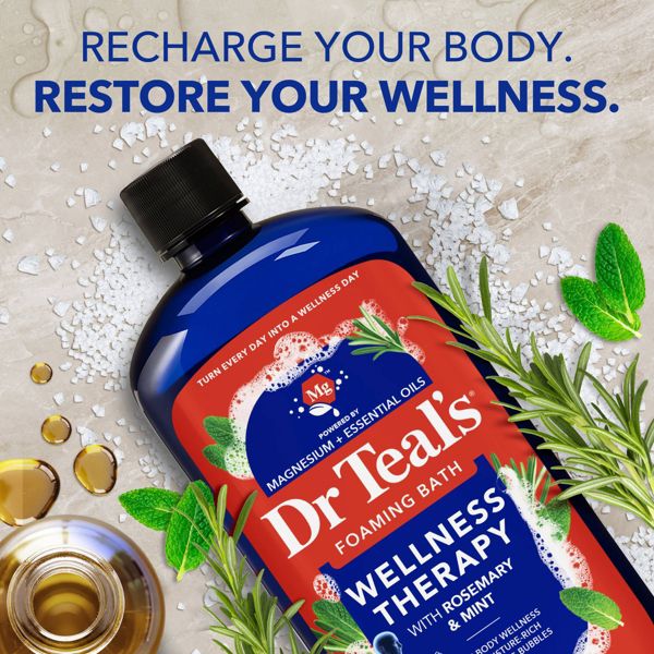 Dr Teal's Wellness Therapy Foaming Bubble Bath with Rosemary & Mint - 34 fl oz