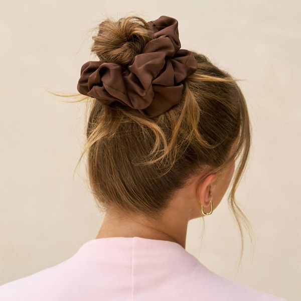 Kitsch Oversized Scrunchies - Black & Chocolate