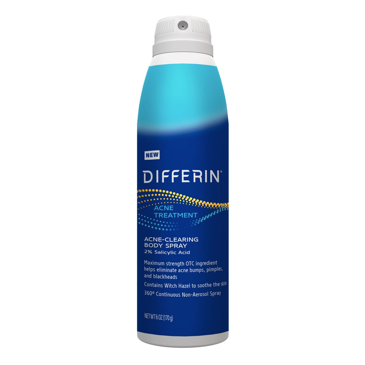 Differin Acne-Clearing Body Spray, 2% Salicylic Acid Acne Treatment - Unscented - 6oz