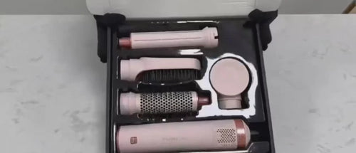 5 in 1 Hair Styler for Woman,Air Curling Wrap,Drying,Curling,Straightening & Volumizing,Hot Air Curler Dryer Brush Tool Set,Curl Styling Tools-Pink