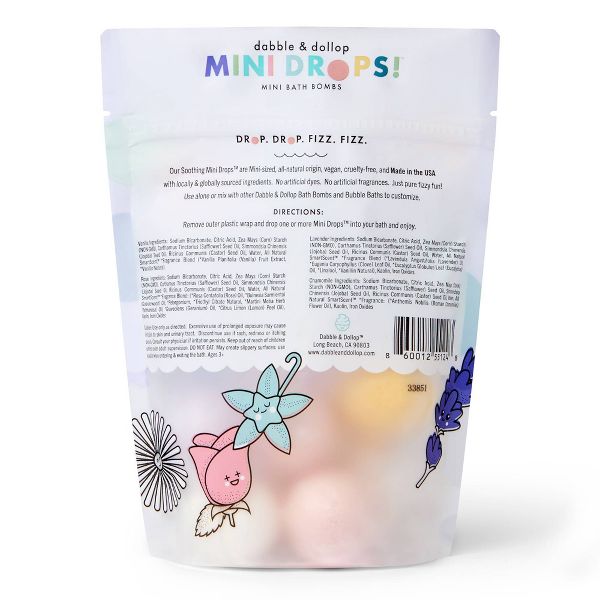 Dabble & Dollop Mini Bath Bombs - Soothing - 12ct/0.8oz