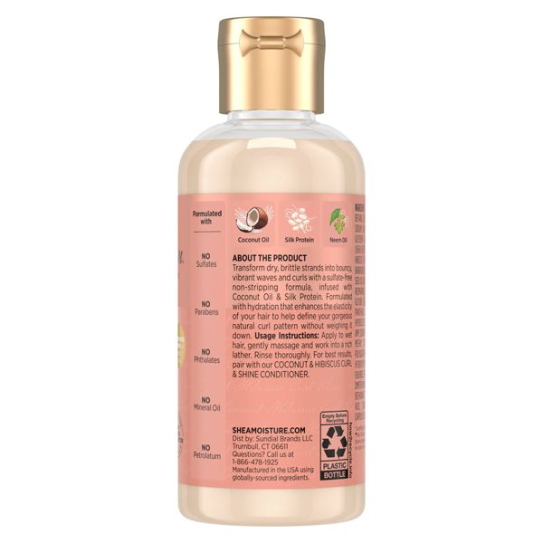 SheaMoisture Coconut & Hibiscus Curl & Shine Shampoo - 3.2 fl oz