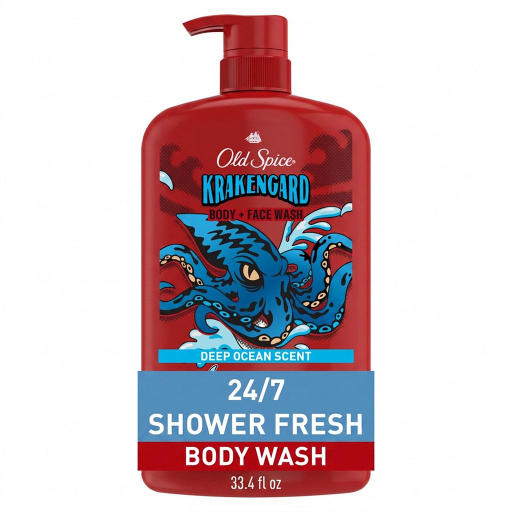 Old Spice Men's Krakenguard Body Wash Pump - Scented - 33.4 fl oz