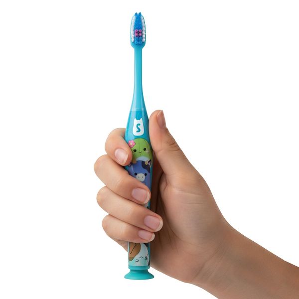 GUM Squishmallows Kids Toothbrush with Suction Cup Base and Compact Head - Soft - 2ct