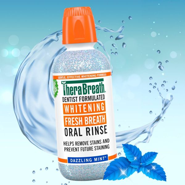 TheraBreath Whitening Mouthwash - Dazzling Mint - 3oz
