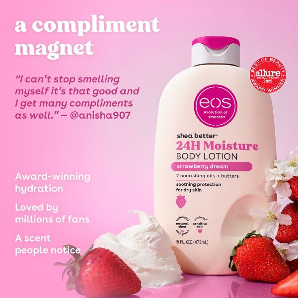 eos Shea Better 24H Moisture Body Lotion - Strawberry Dream - 16oz