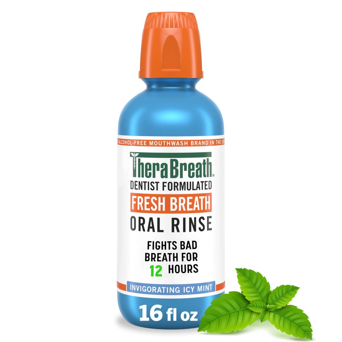 TheraBreath Alcohol-Free Mouthwash - Icy Mint - Trial Size - 3 fl oz