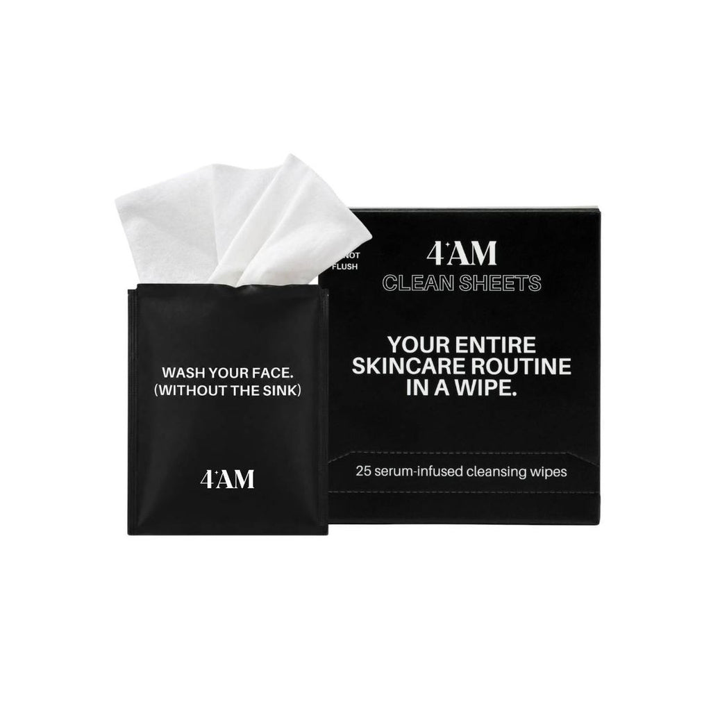4AM Clean Sheets Facial Cleansing Skincare Wipes - Fragrance-Free - 25ct