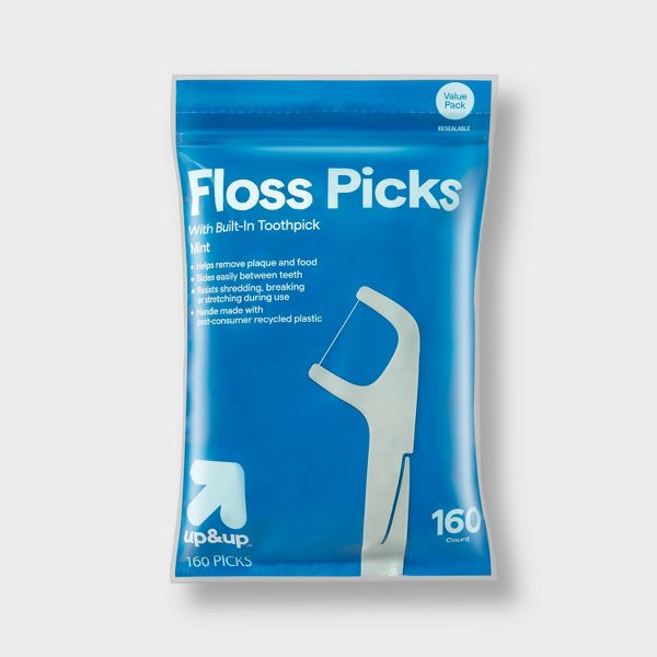 up&up™ 2 count 160 count Each Floss Picks Mint