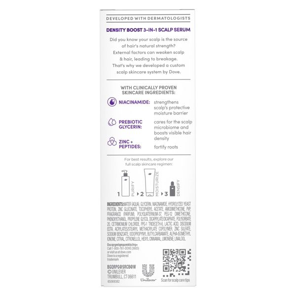 Dove Beauty Density Boost Scalp Repairing Hair Serum - 2oz