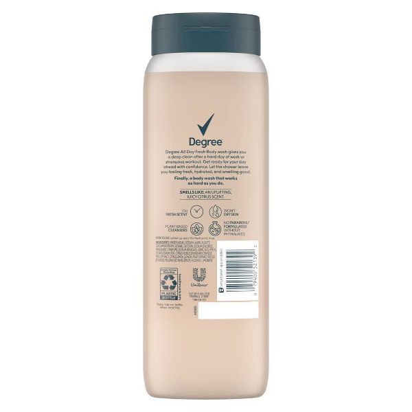 Degree All Day Fresh Body Wash - Citrus - 20 fl oz