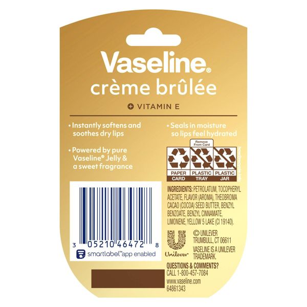 Vaseline Creme Brulee Cutie Lip Balm - .25oz