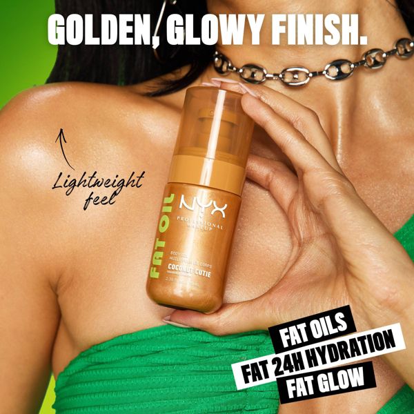 NYX Professional Makeup Fat Oil Body Oil with Vitamin E & Avocado Oil - Caramelt Mami - 0.68 fl oz