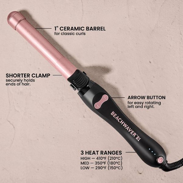 BEACHWAVER Co. B1 Rotating Curling Iron - Midnight Rose - 1"