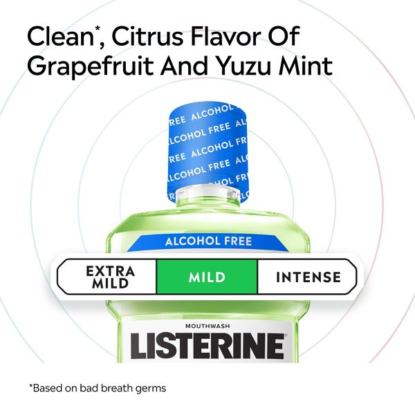 Listerine Alcohol-Free Mild Mouthwash - Citrus Mint - 500ml