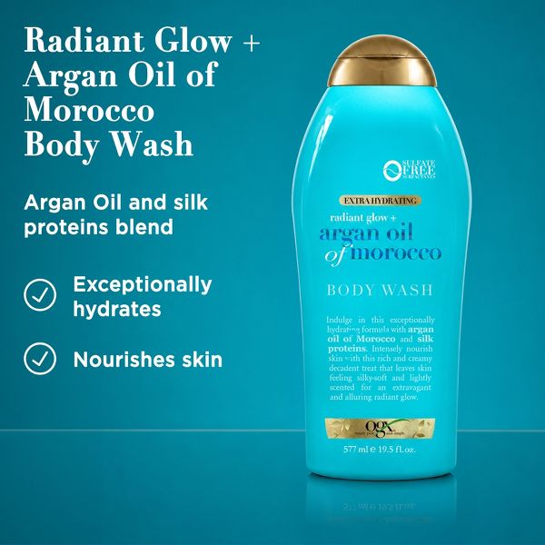 OGX Radiant Glow Argan Oil of Morocco Body Wash - 19.5 fl oz