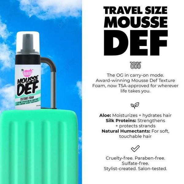 The Doux Mousse Def Texture Foam Curl Enhancer - 3.4 fl oz: Vegan, For Textured Hair, All Hair Types, Foam Formula