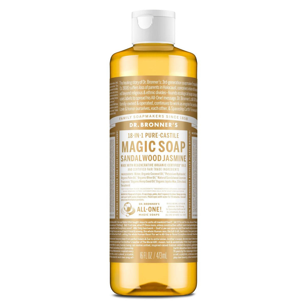 Dr. Bronner's Magic Pure Castile Liquid Body Wash - Sandalwood Jasmine - 16oz