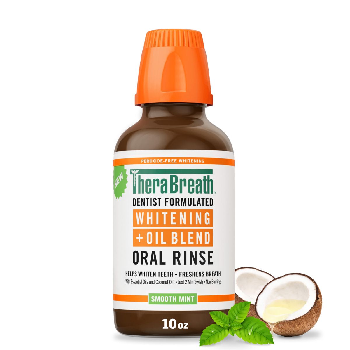 TheraBreath Whitening Oil - Smooth Mint - 10 fl oz