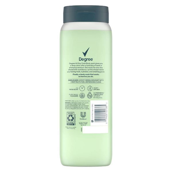 Degree All Day Fresh Body Wash - Energy - 20 fl oz