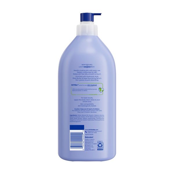 NIVEA Shea Nourish Dry Skin Body Lotion with Shea Butter - 16.9 fl oz