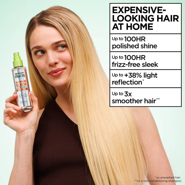 Garnier Fructis Diamond Sleek Smoothing Spray with Heat Protectant - 4.6 fl oz