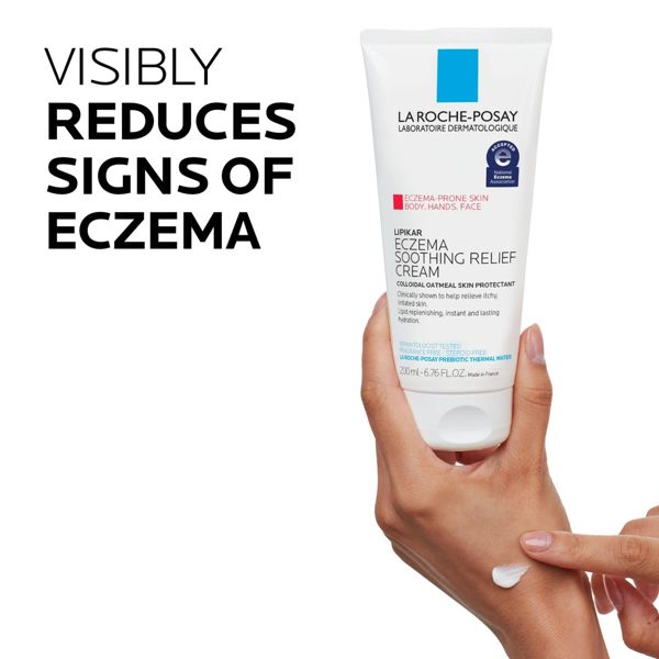 La Roche Posay Lipikar Eczema Soothing Relief Body & Face Cream Unscented - 6.76 fl oz
