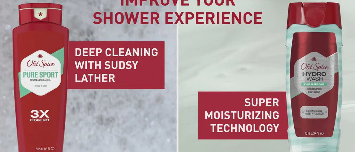 Old Spice Men's Moisturizing Hydro Body Wash - Pure Sport Plus - 21 fl oz