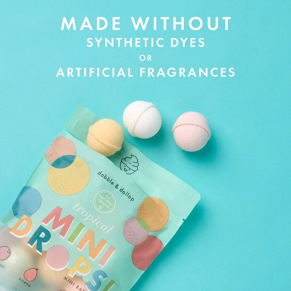 Dabble & Dollop Mini Bath Bombs - Tropical - 12ct/0.8oz
