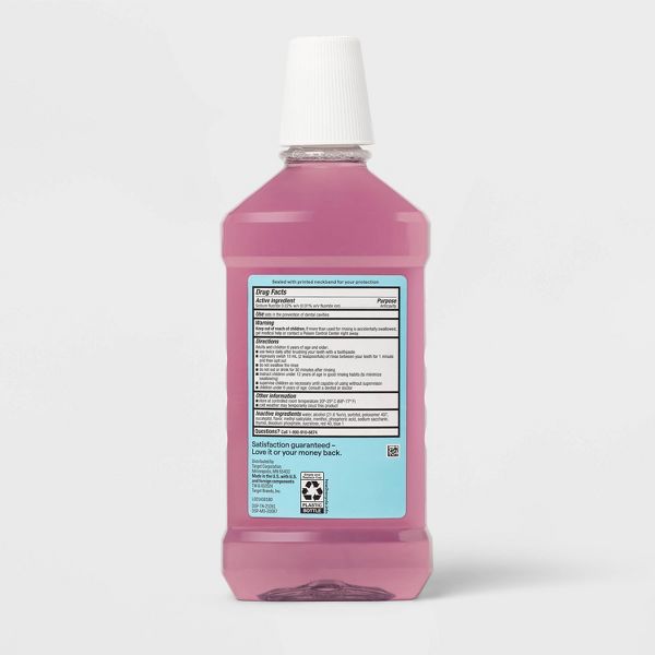 Anticavity Fluoride Mouth Rinse - Eucalyptus Mint - 33.8 fl oz - up&up™