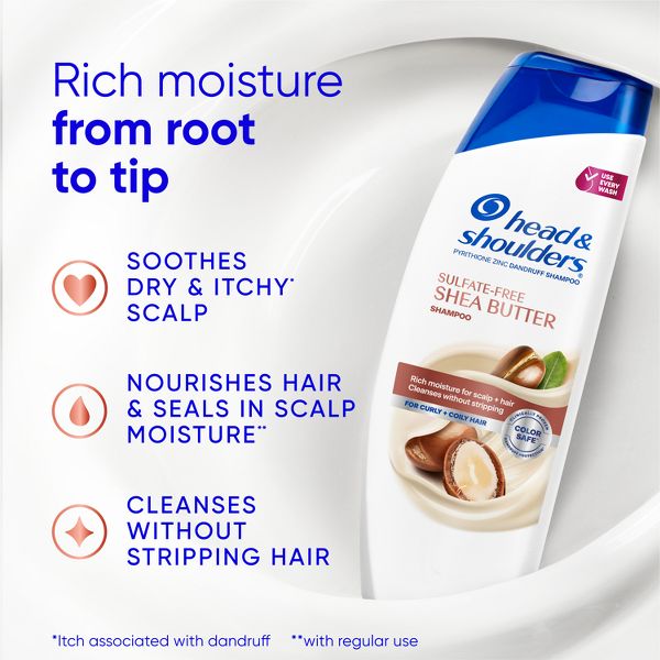 Head & Shoulders Sulfate Free Shea Butter Shampoo - 12.5oz