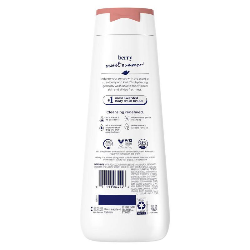Dove Beauty Limited Edition Body Wash - Strawberry & Kiwi - 20 fl oz