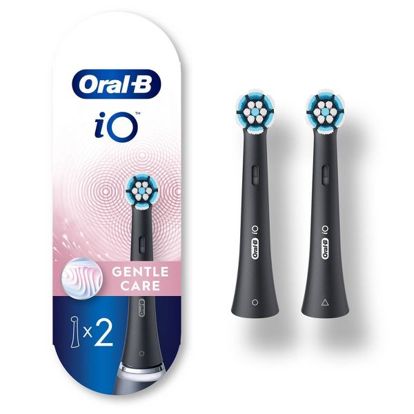 Oral-B iO 2 Count Oral Care Accessories + 2 Count Brush Heads and Electric Toothbrush Charger Base