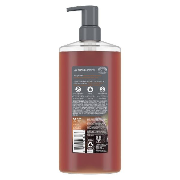 Dove Men+Care Bourbon Vanilla + Hazelnut Plant-Based Moisturizers Body Wash - 26 fl oz