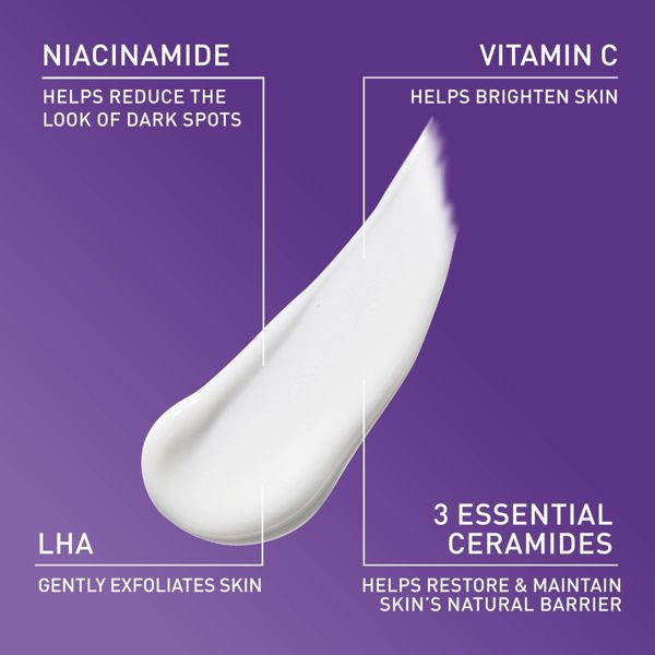 CeraVe Brightening Even Tone Face Moisturizer with LHA, Vitamin C, and Niacinamide, For Uneven Toned Skin including Sensitive Areas - 8 fl oz