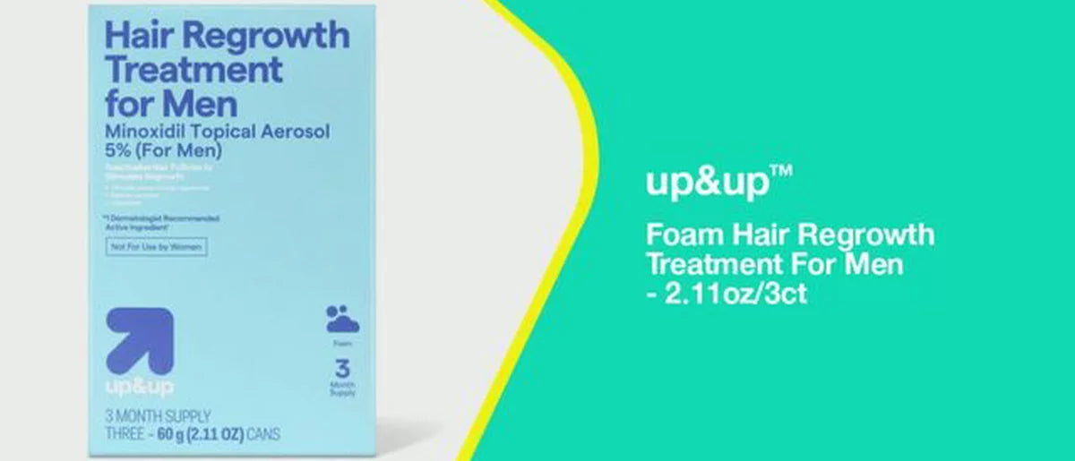 Foam Hair Regrowth Treatment For Men - 2.11oz/3ct - up&up™