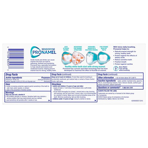 Sensodyne ProNamel Gentle Whitening Toothpaste for Sensitive Teeth - 4oz