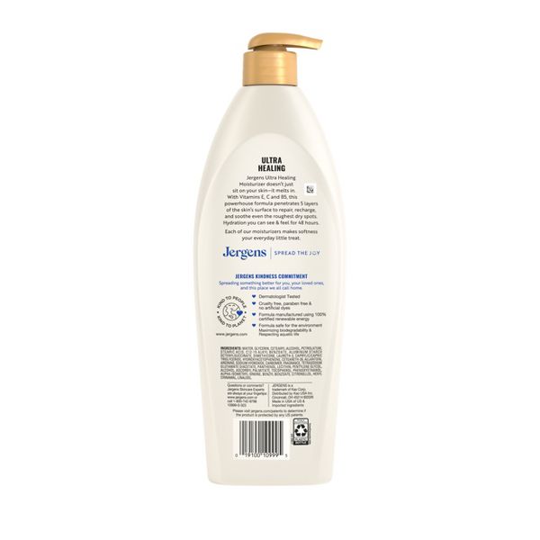 Jergens Ultra Healing Body Lotion Moisturizer for Dry Skin with Vitamins C, E and B5 - 10 fl oz