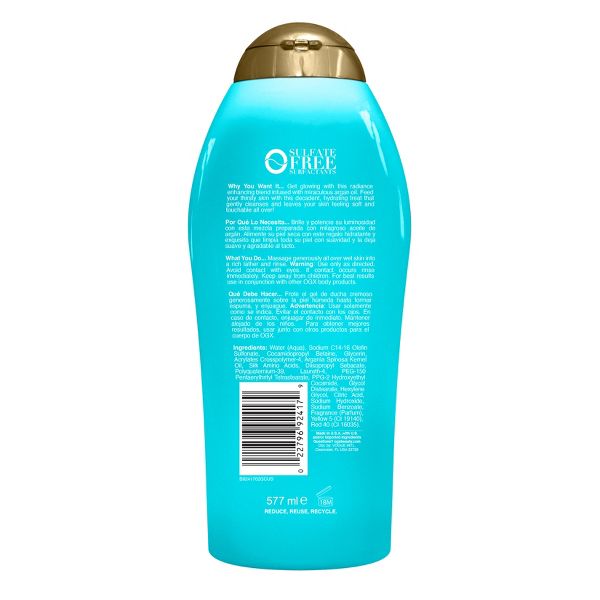 OGX Radiant Glow Argan Oil of Morocco Body Wash - 19.5 fl oz