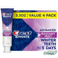 Crest 3DWhite Advanced Teeth Whitening Toothpaste - Radiant Mint - 3.3oz/4pk