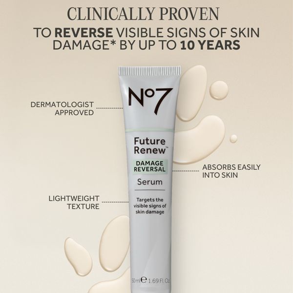 No7 Future Renew Damage Reversal Face Serum - 0.85 fl oz